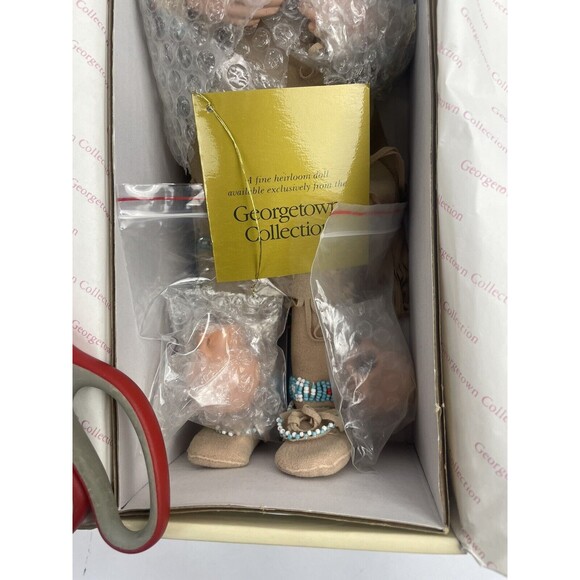 Georgetown Collection 1991 Many Stars Porcelain Doll by Linda Mason in Orig Box - Picture 3 of 7